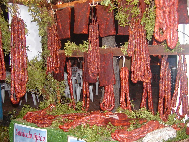 salsiccia al coriandolo di Monte San Biagio