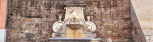 foto della fontana il Mascherone a Via Giulia- Roma