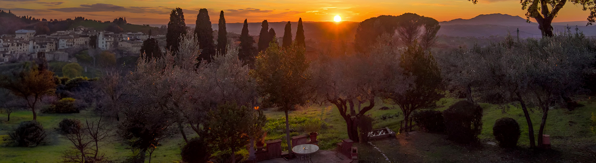 Tramonto sulle campagne del reatino