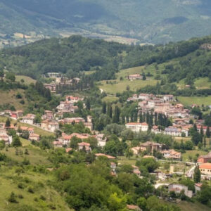 Panoramica di Borbona nella vallata