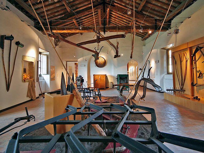 All'interno del Museo della Civiltà Contadina della Valle dell'Aniene