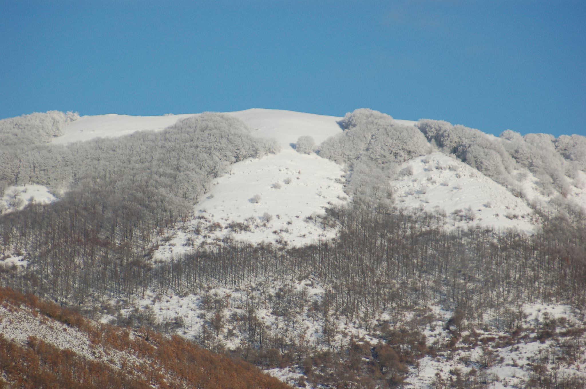 Veduta del monte Pellecchia da Monteflavio