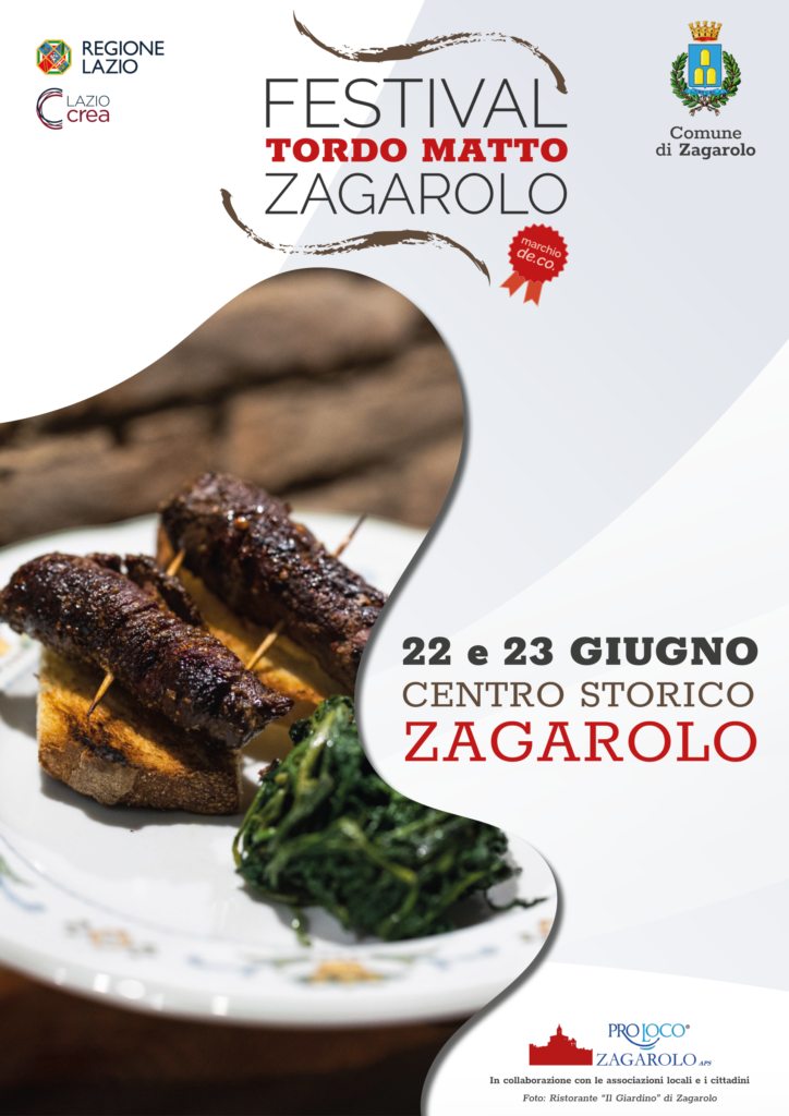 immagine della locandina del festival del tordo matto a Zagarolo