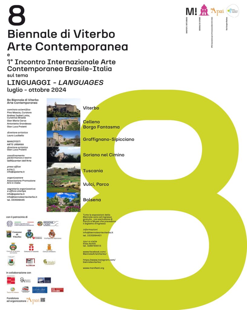 Locandina Biennale arte contemporanea Viterbo 2024