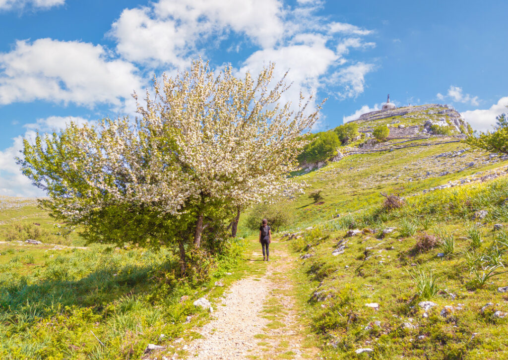 La strada che sale fino al Redentore