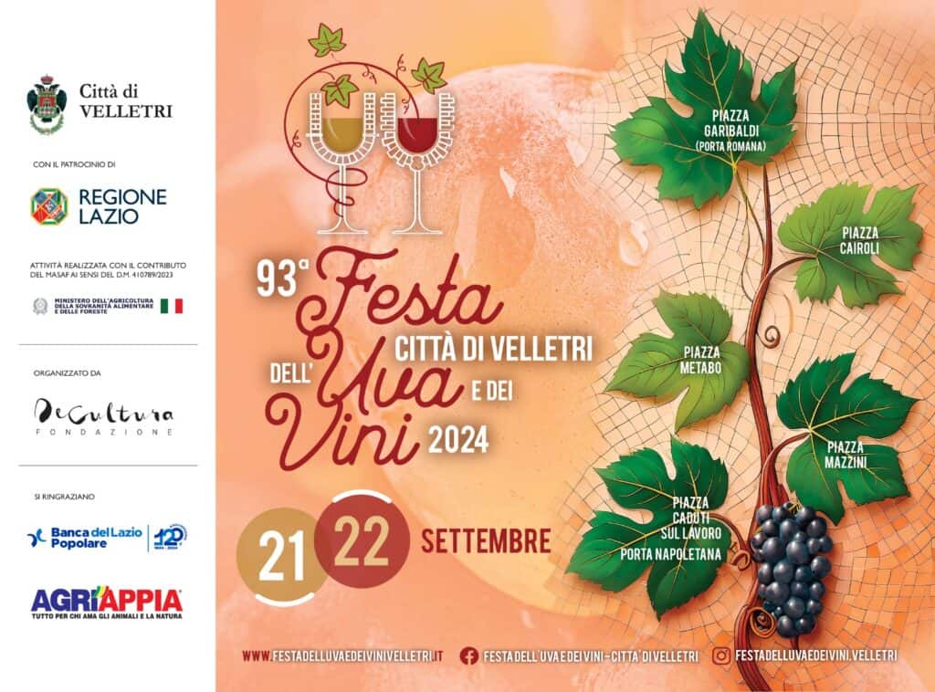 locandina festa dell'uva e dei vini a Velletri