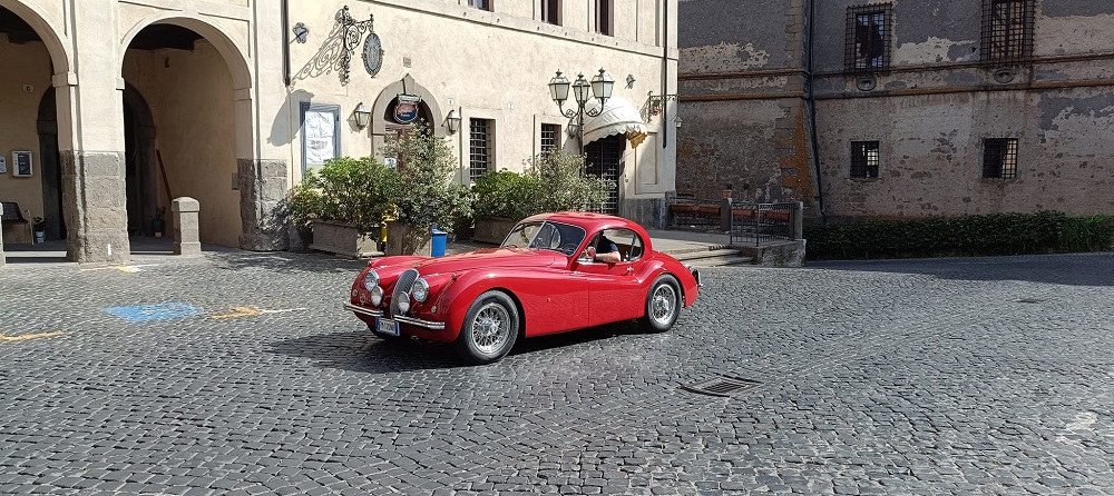 Un momento delle riprese televisive a Vignanello per Il Borgo dei Borghi