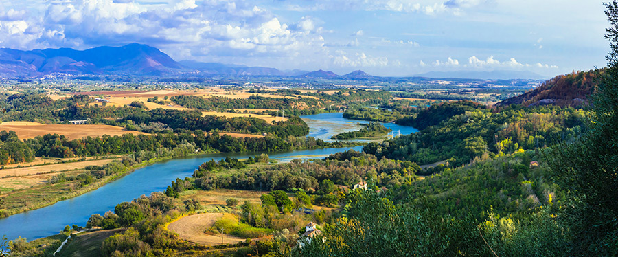 Il Tevere nei pressi della Riserva di Nazzano-Tevere-Farfa