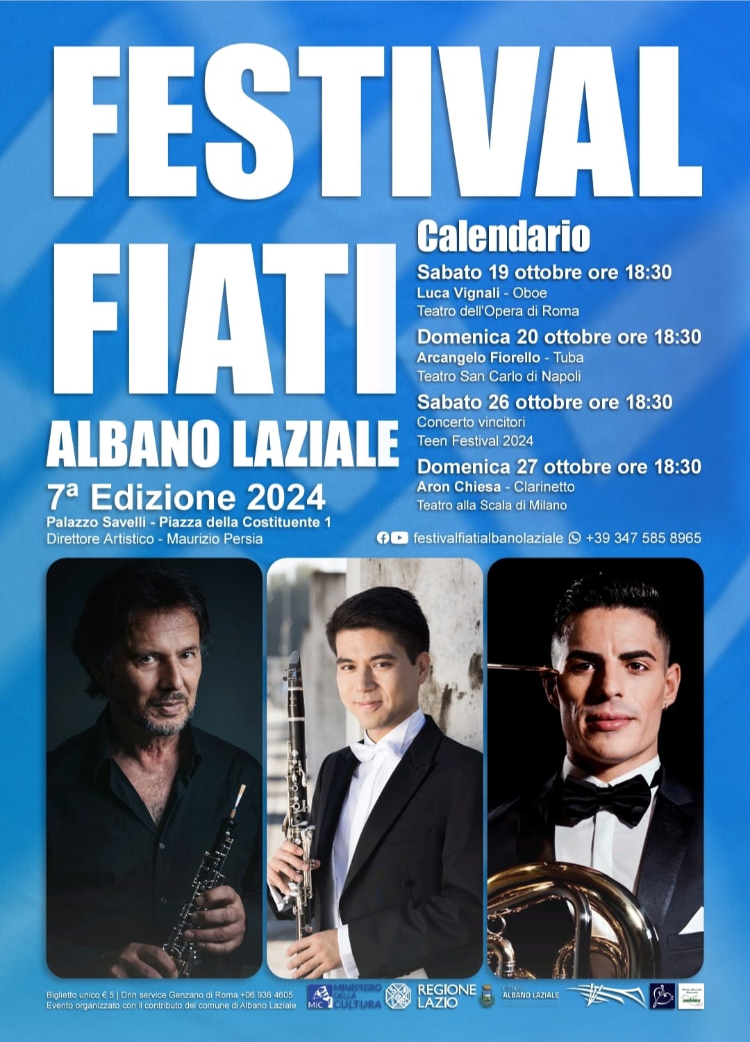 Locandina Festival dei fiati Albano Laziale