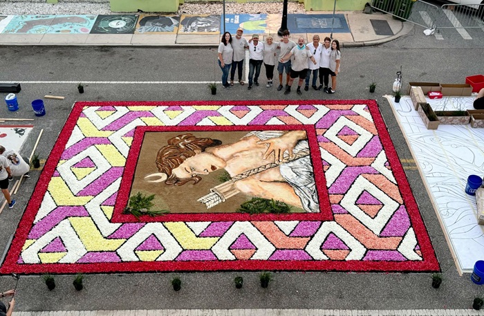 Il quadro con la Dea Diana Nemorensis realizzato dai maestri di Genzano di Roma