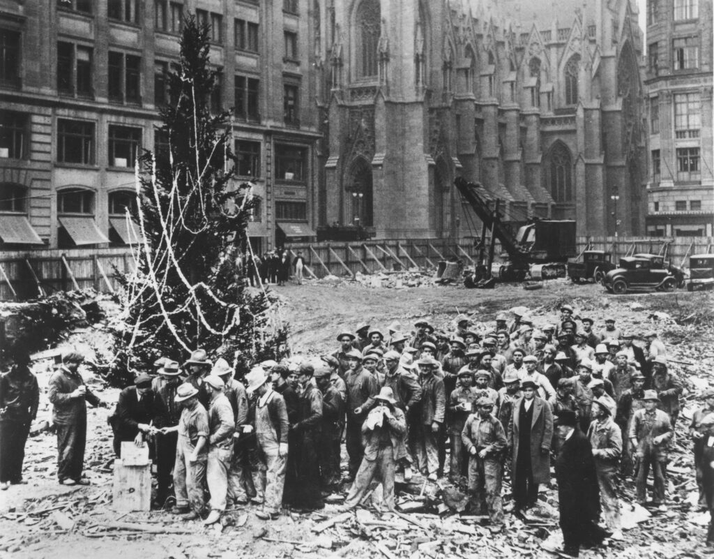 Albero di Natale al Rockefeller Center di New York il 21 12 1931 con dedica di Mario Cuomo fronte 1999