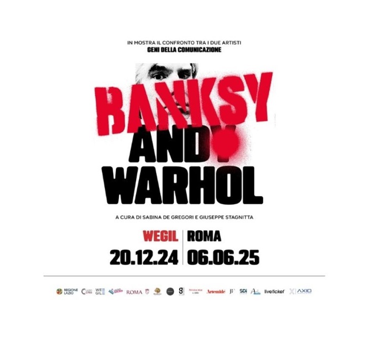 Locandina mostra Bansky and Warhol - Wegil 2025