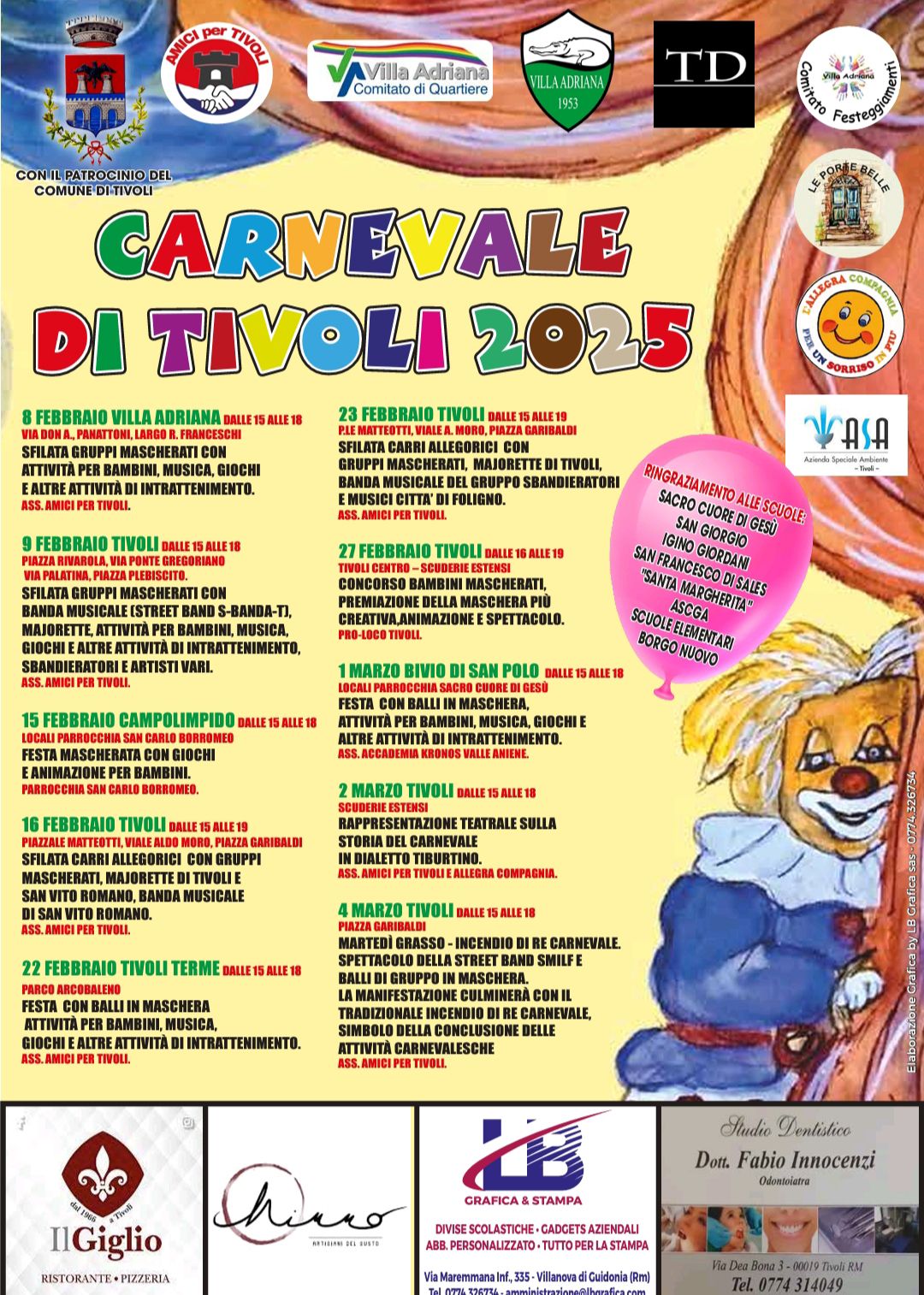 Locandina del Carnevale di Tivoli