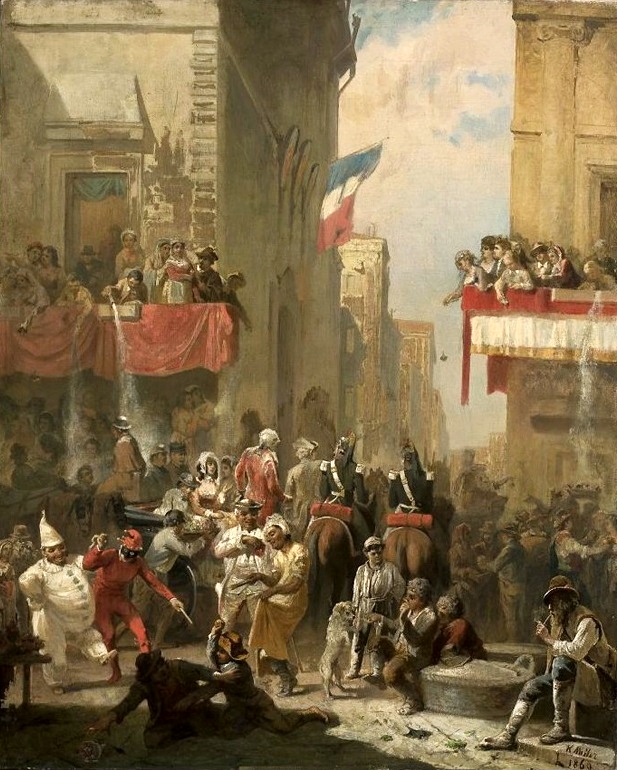 Carnevale in Via del Corso a Roma, Karol Miller (1869)