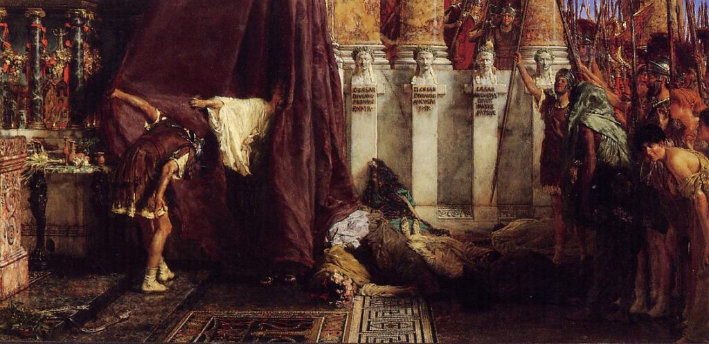 Ave Caesar! Io, Saturnalia!, Lawrence Alma Tadema (1880), Akron Art Museum