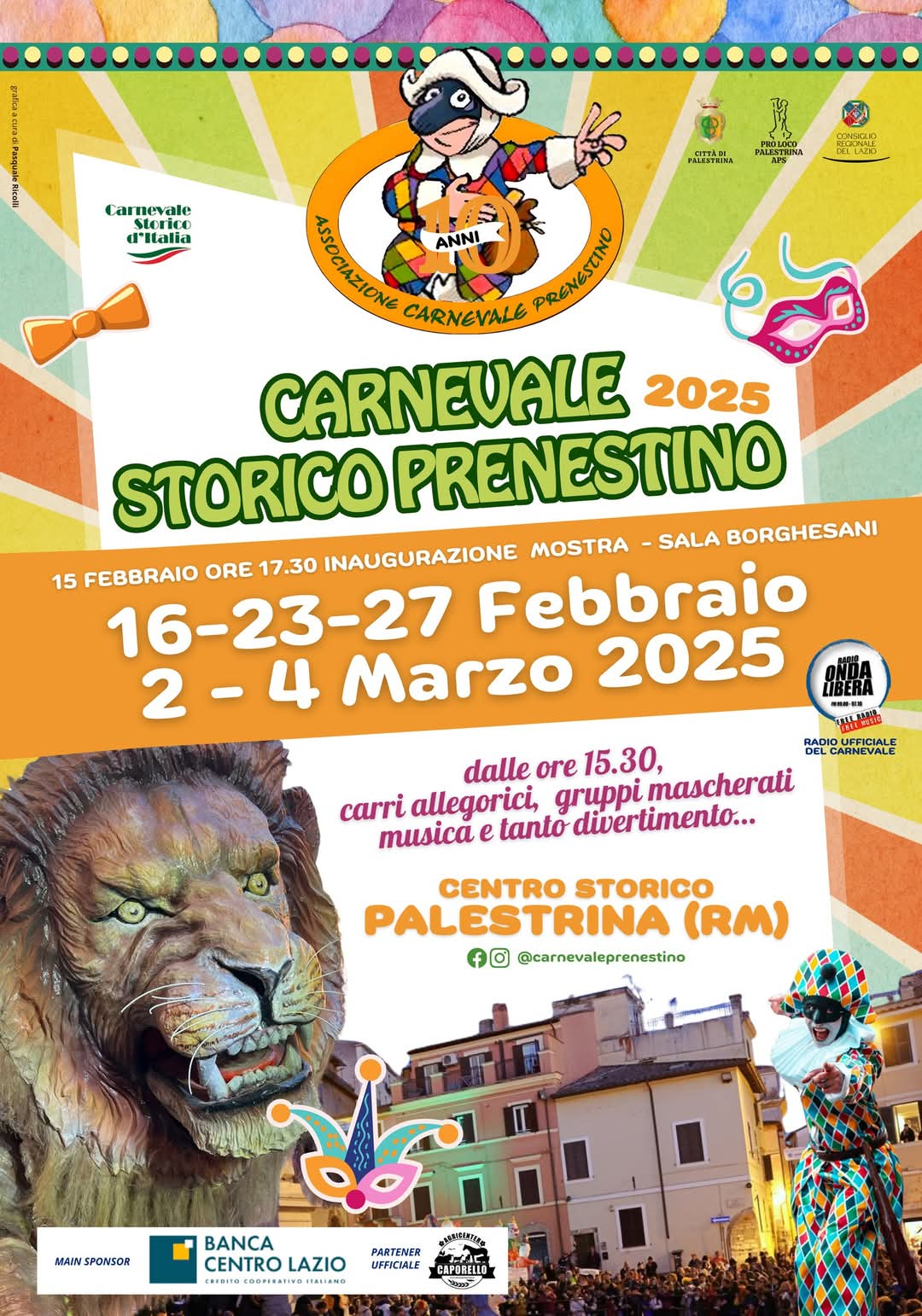 Locandina Carnevale Storico Prenestino 2025