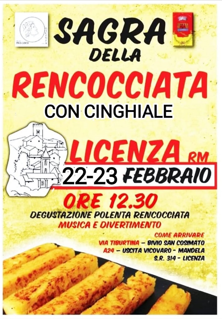 Locandina della Sagra della Rencocciata 2025 a Licenza