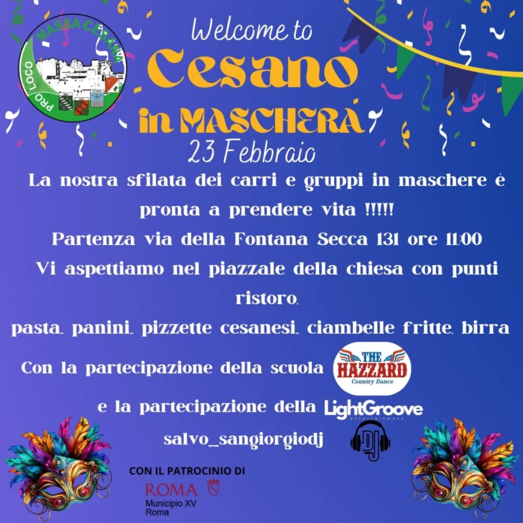 locandina carnevale di Cesano di Roma