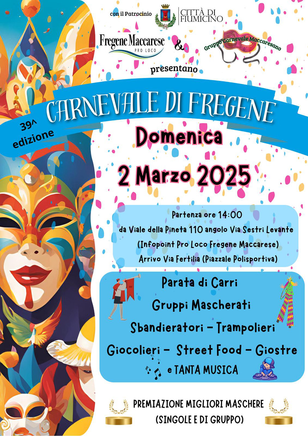 Locandina carnevale di Fregene